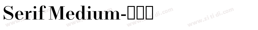 Serif Medium字体转换